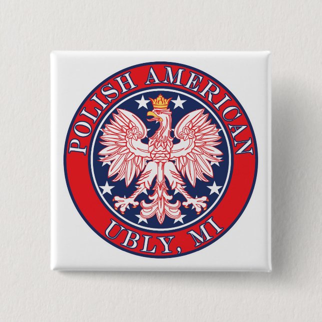 Ubly Michigan Polish Button (Vorderseite)