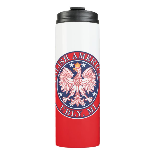 Ubly Michigan Polish Eagle Thermosbecher (Vorderseite)
