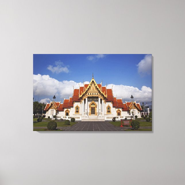 Ubosot Hall or Bot, Wat Benchamabophit, Bangkok, Leinwanddruck (Vorderseite)