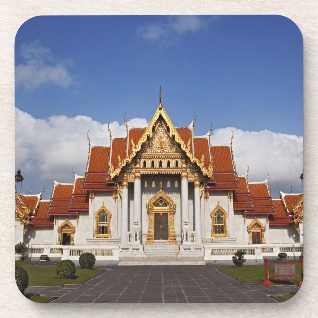 Ubosot Hall or Bot, Wat Benchamabophit, Bangkok Untersetzer (Vorderseite)