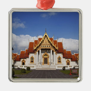 Ubosot-Halle oder Bot, Wat Benchamabophit, Bangkok Silbernes Ornament