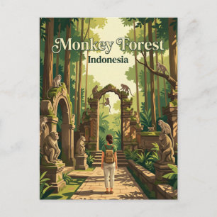 Ubud-Affenwald Indonesien Postkarte