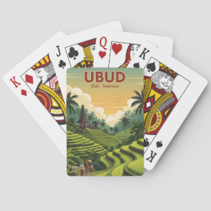 Ubud Bali Indonesien Reise Spielkarten