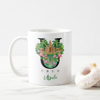 Ubud Bali Monogramm Buchstabe U Personalisiertes G Kaffeetasse