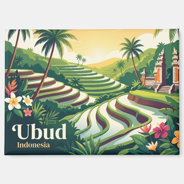Ubud Indonesien Magnet (Vorderseite)