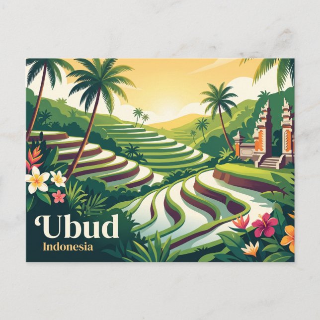 Ubud Indonesien Postkarte (Vorderseite)