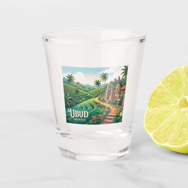 Ubud Indonesien Schnapsglas (Vorderseite)