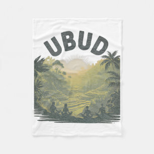 Ubud Li Reisfelder Dschungel Meditation Yoga Fleecedecke