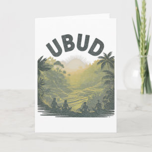Ubud Li Reisfelder Dschungel Meditation Yoga Karte