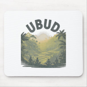 Ubud Li Reisfelder Dschungel Meditation Yoga Mousepad