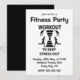 Übung der Fitness Fitness Party Einladung