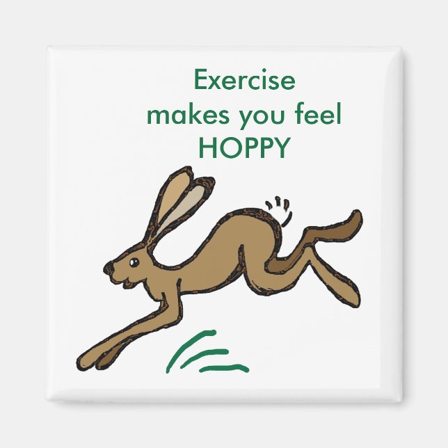 Übung gibt Ihnen das Gefühl HOPPY zu fühlen Magnet (Vorne)
