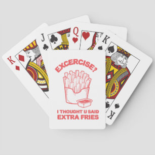Übung Ich dachte, du hast Pommes extra gesagt - Po Spielkarten