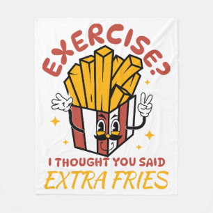 Übung Ich dachte, du hättest Pommes frites extra g Fleecedecke