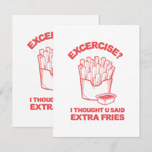Übung Ich dachte, wir haben gesagt extra Pommes Po Begleitkarte