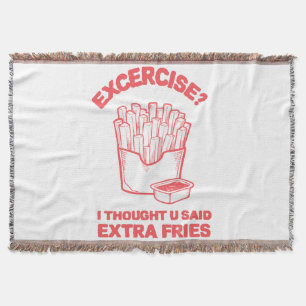 Übung Ich dachte, wir haben gesagt extra Pommes Po Decke