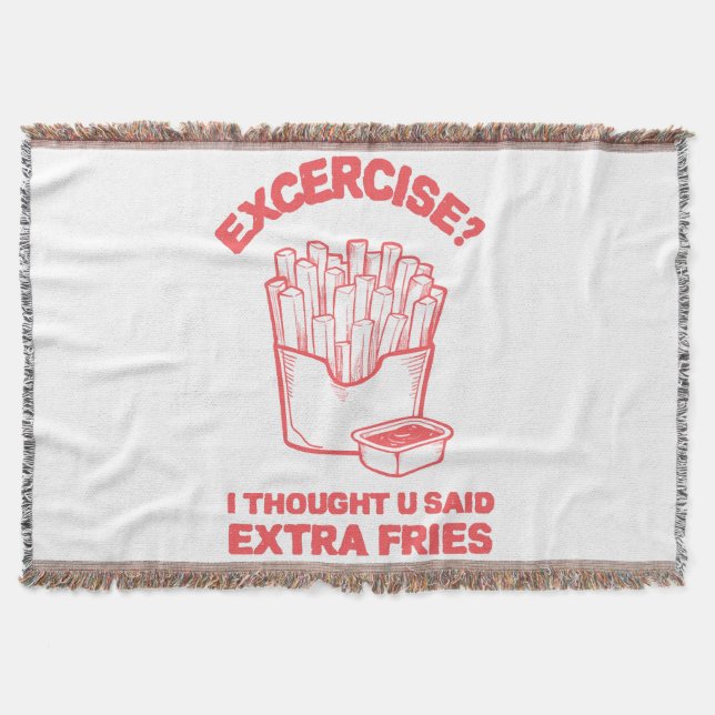 Übung Ich dachte, wir haben gesagt extra Pommes Po Decke (Vorderseite)