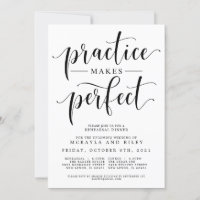 Übung macht perfekt Hochzeit Probe Dinner