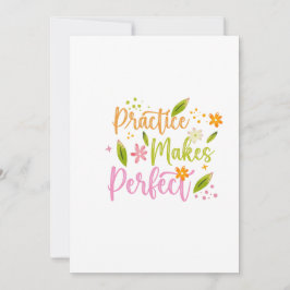 Übung Macht Perfekt Motivationszitat-Design Einladung