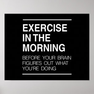 Übung morgens poster