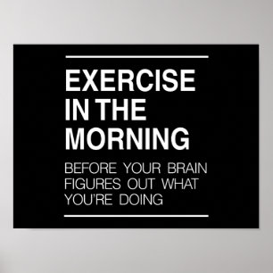 Übung morgens poster