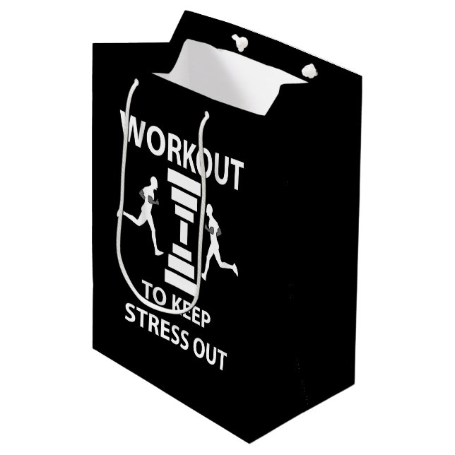 Übung zur Fitness des Workout Mittlere Geschenktüte (Vorderseite Schrägansicht)