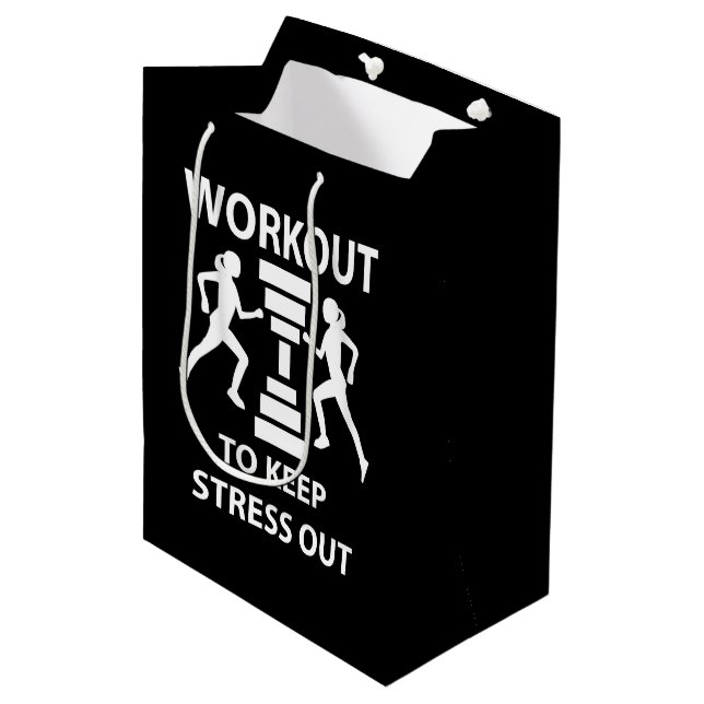 Übung zur Fitness des Workout Mittlere Geschenktüte (Vorderseite Schrägansicht)