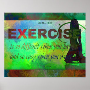 Übungs-Motivation in der Silhouette Poster