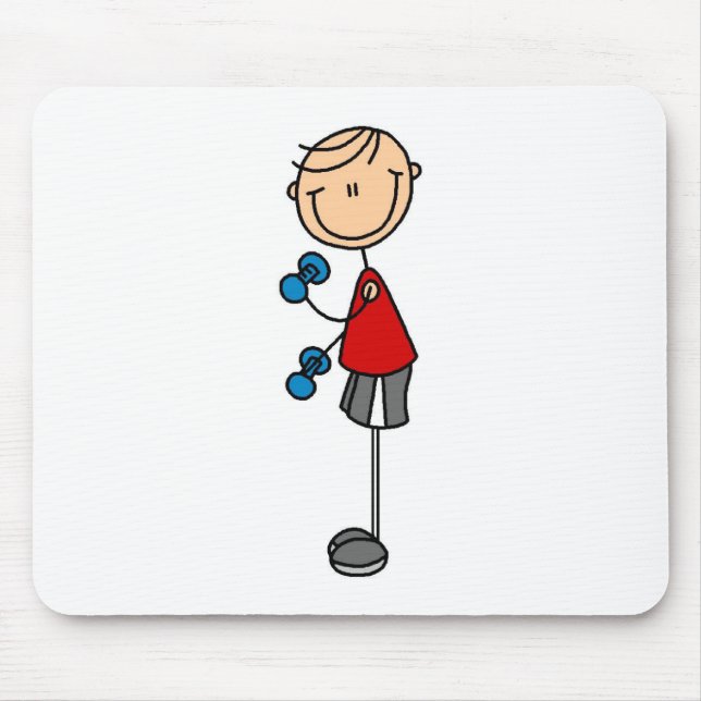Übungs-Strichmännchen-Mauspad Mousepad (Vorne)