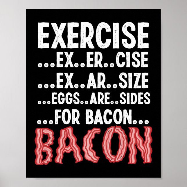 Übungseier sind Seiten für Bacon-Übungswanne Poster (Vorne)
