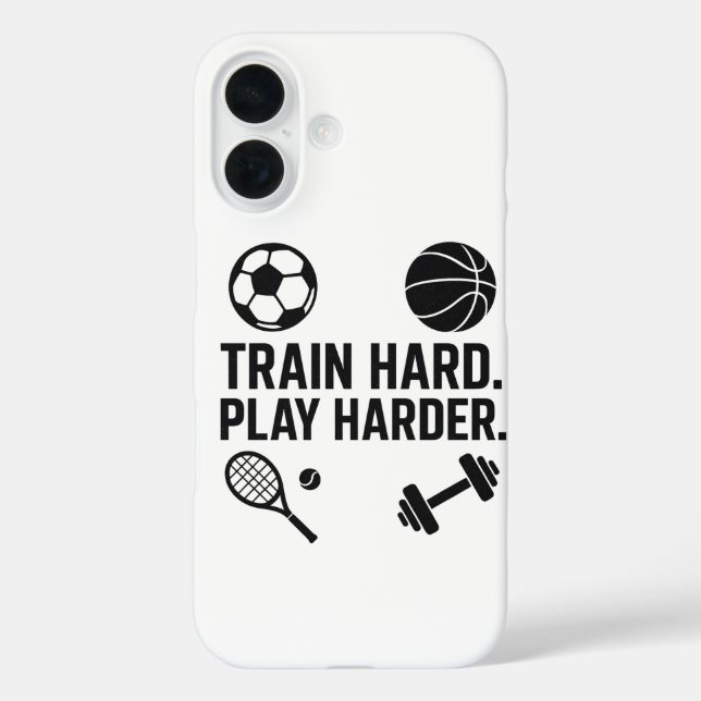 Übungskalender für Hard Play iPhone 16 Hülle (Rückseite)
