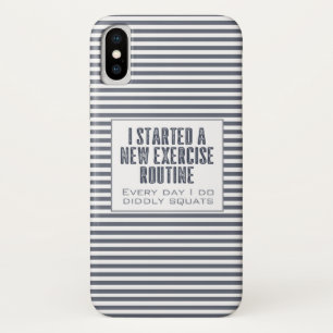 Übungsroutinemäßiger Spaß blau gestreift Case-Mate iPhone Hülle