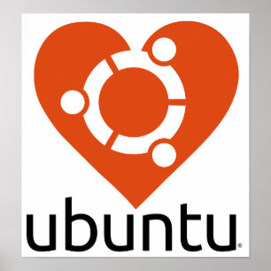 Ubuntu"Herz" Plakat