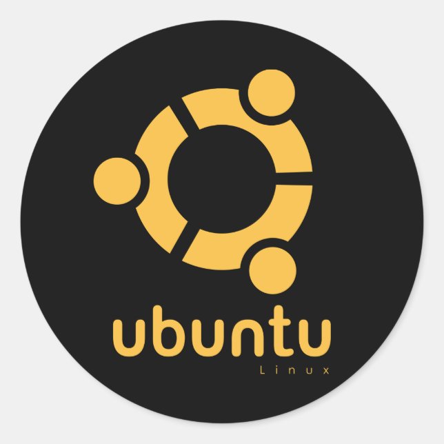 Ubuntu Linux Open Source Runder Aufkleber (Vorderseite)