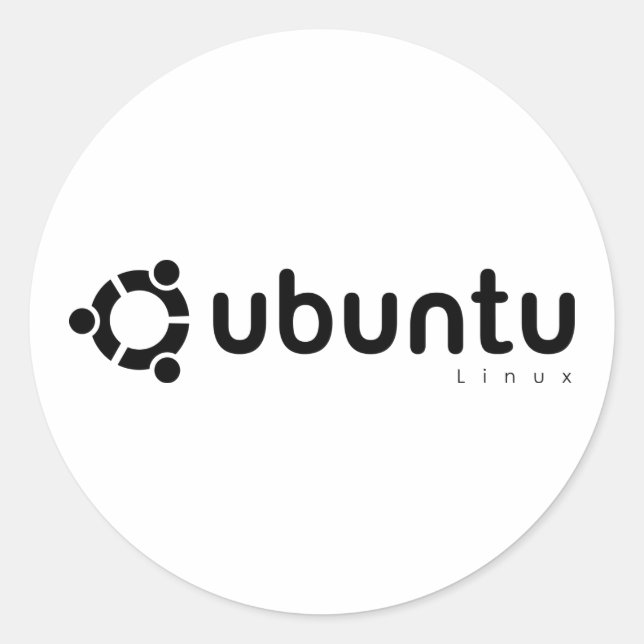 Ubuntu Linux Open Source Runder Aufkleber (Vorderseite)