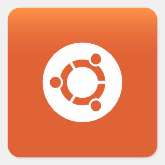Ubuntu Quadratischer Aufkleber