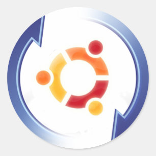 ubuntu runder aufkleber