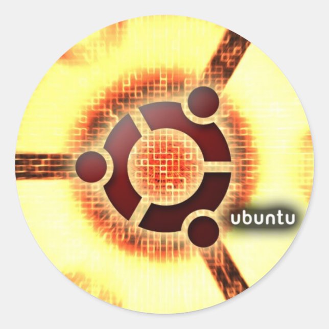 Ubuntu Runder Aufkleber (Vorderseite)