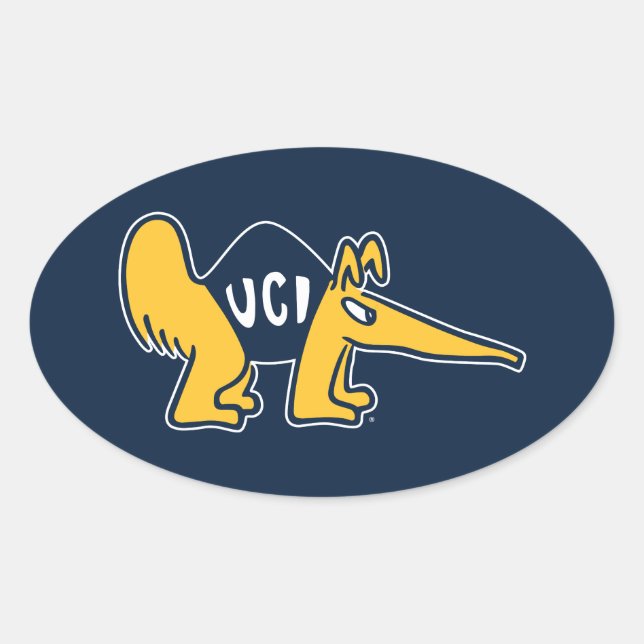 UC Irvine | UCI Anteaters Ovaler Aufkleber (Vorderseite)