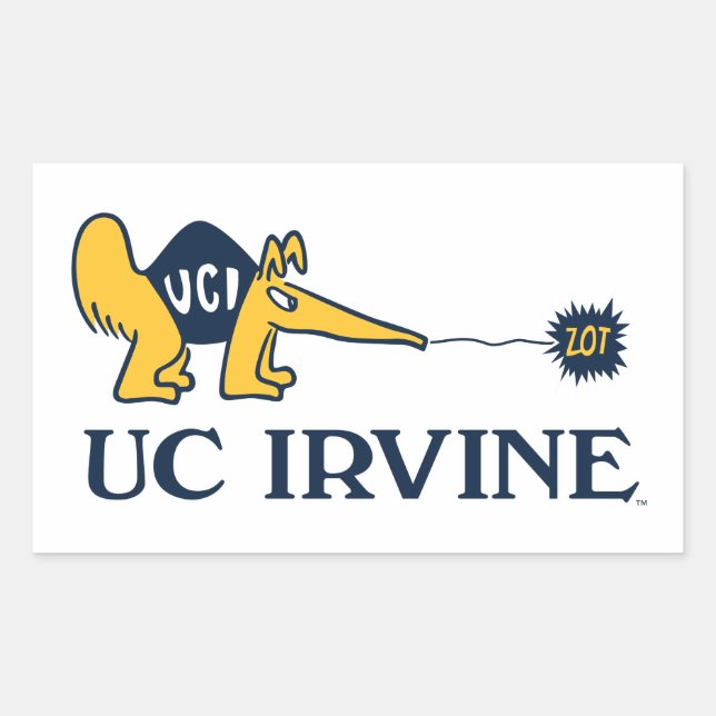 UC Irvine | UCI Anteaters Zot! Rechteckiger Aufkleber (Vorderseite)