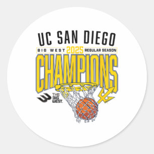 Uc San Diego Tretons 2025 Reguläre Saison Basketba Runder Aufkleber