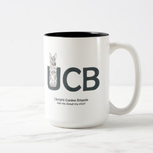 UCB Zucht-Schäferhund-Tasse Zweifarbige Tasse