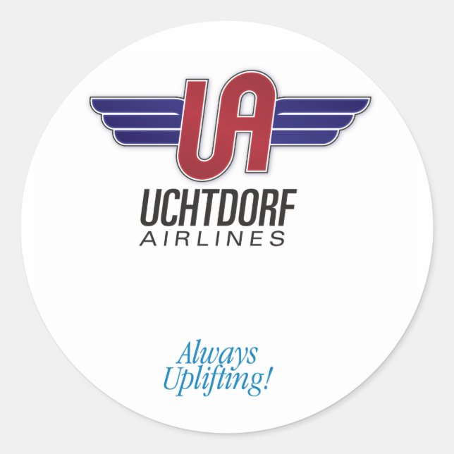 Uchtdorf Airlines. Sticker rond (Devant)