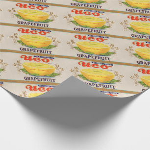 Uco-Markenzeichen Grapefruit-Zeichen der 30er Jahr Geschenkpapier