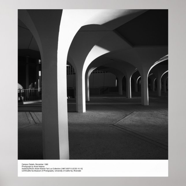 UCSD Campus Details von Ansel Adams Poster (Vorne)