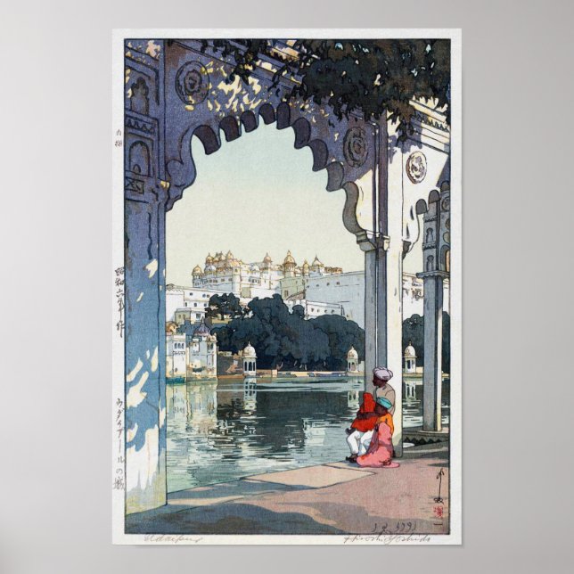 Udaipur Castle, Indien, Hiroshi Yoshida Poster (Vorne)
