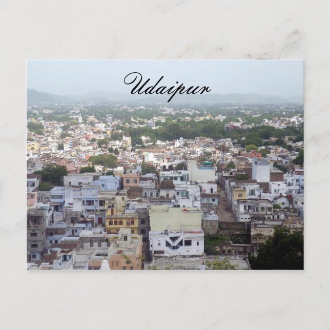 Udaipur-Gebäude Postkarte (Vorderseite)
