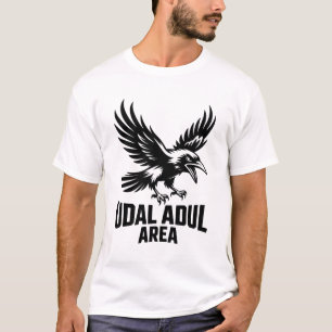 Udal Adul Gebiet Rabe Kantiger Schwarz & Weißer Ra T-Shirt