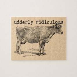 Udderly Ridiculous Punny Cow