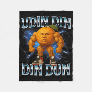 Udin Din Dun Funny Italienisch Brainrot Meme Bodyb Fleecedecke